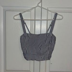 hollister striped tank blue and white, coastal/beach look